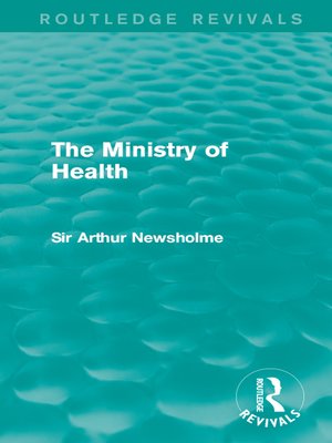cover image of The Ministry of Health (Routledge Revivals)